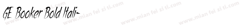 GE Booker Bold Itali字体转换